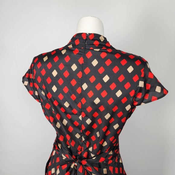 Venus Red & Black Wide Leg Jumpsuit Size M - Picture 10 of 16